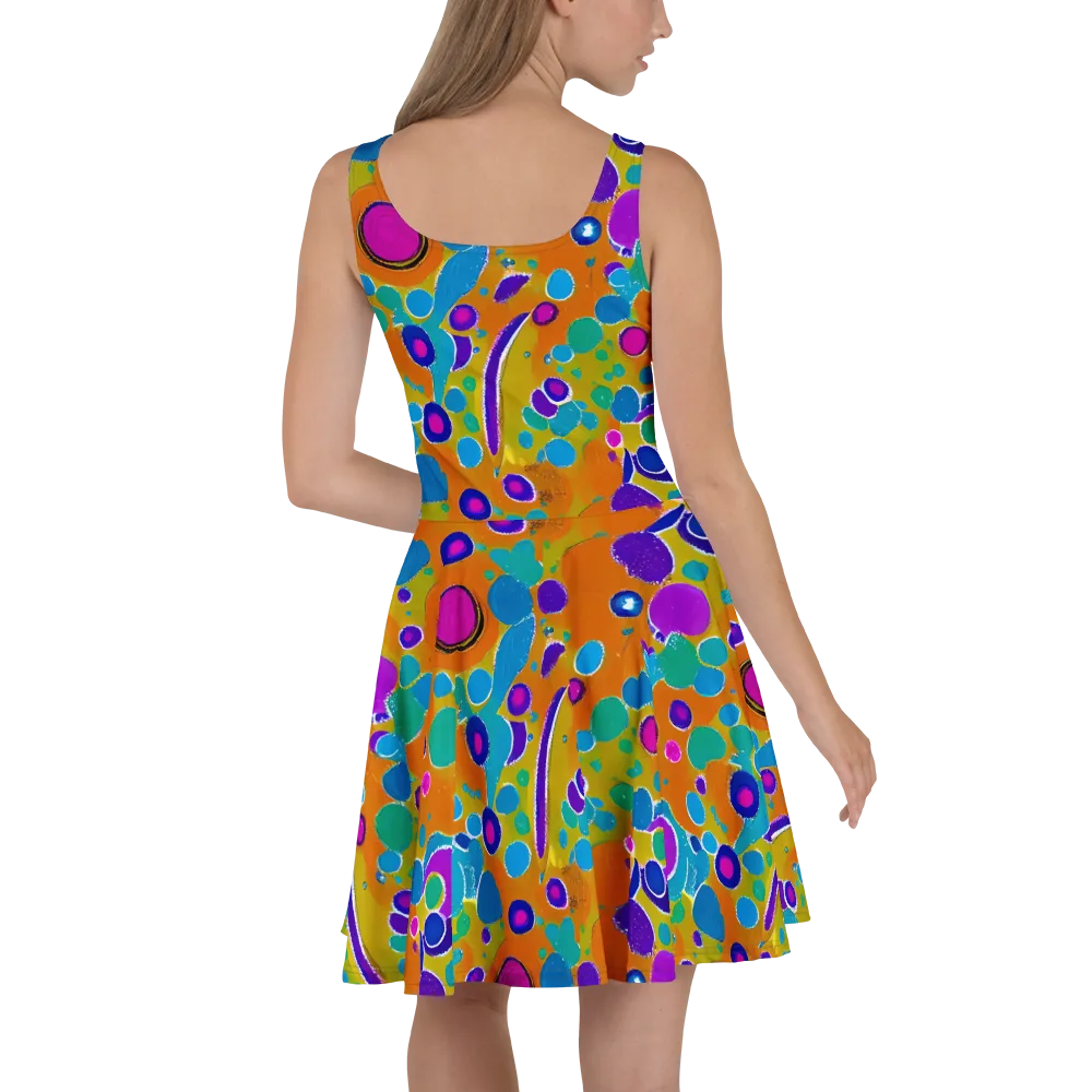 Chromatic Splash on Skater Dress — Back