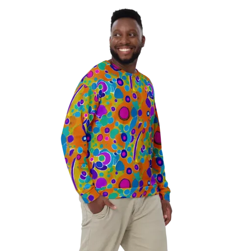 Chromatic Splash on a Sweatshirt