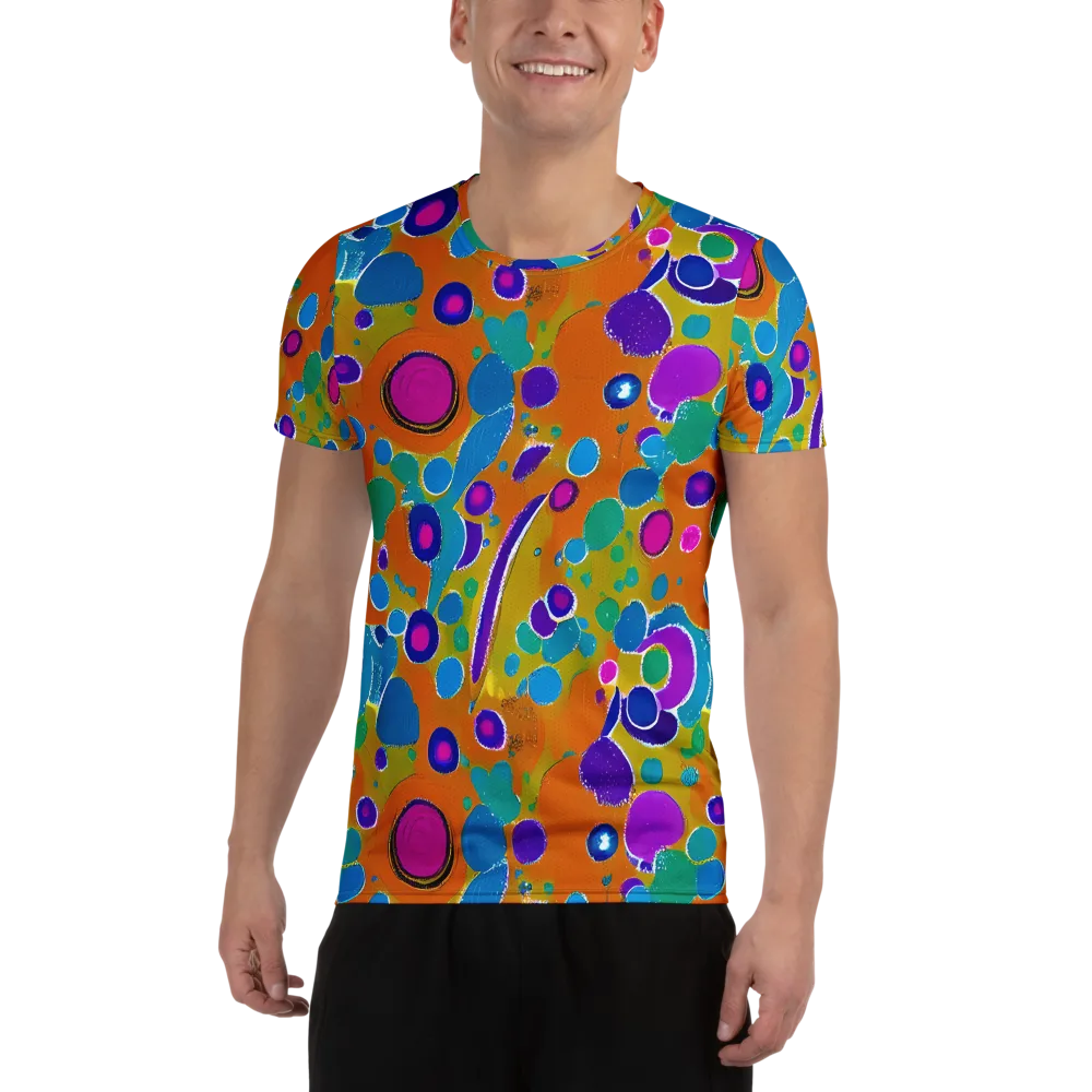 Chromatic Splash on Men's Athletic T-Shirt — Front