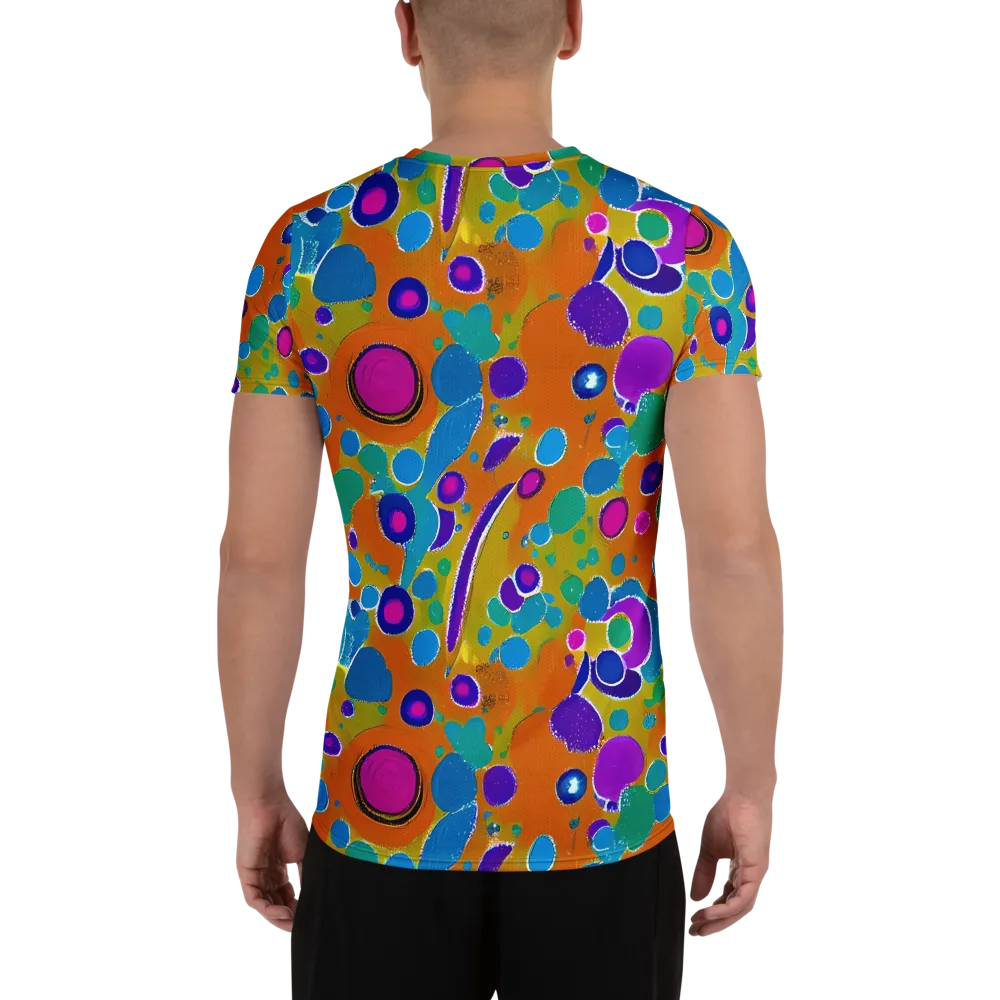 Chromatic Splash on Men's Athletic T-Shirt — Back