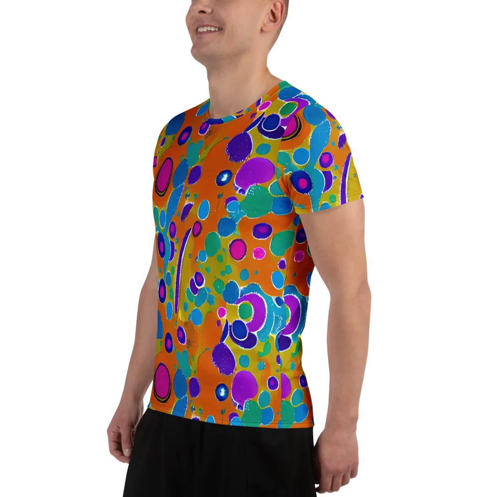 Chromatic Splash on Men's Athletic T-Shirt — Left