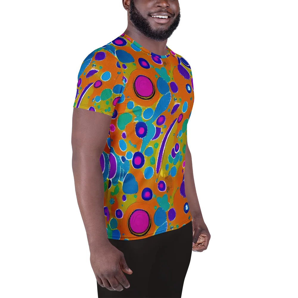 Chromatic Splash on Men's Athletic T-Shirt — Right