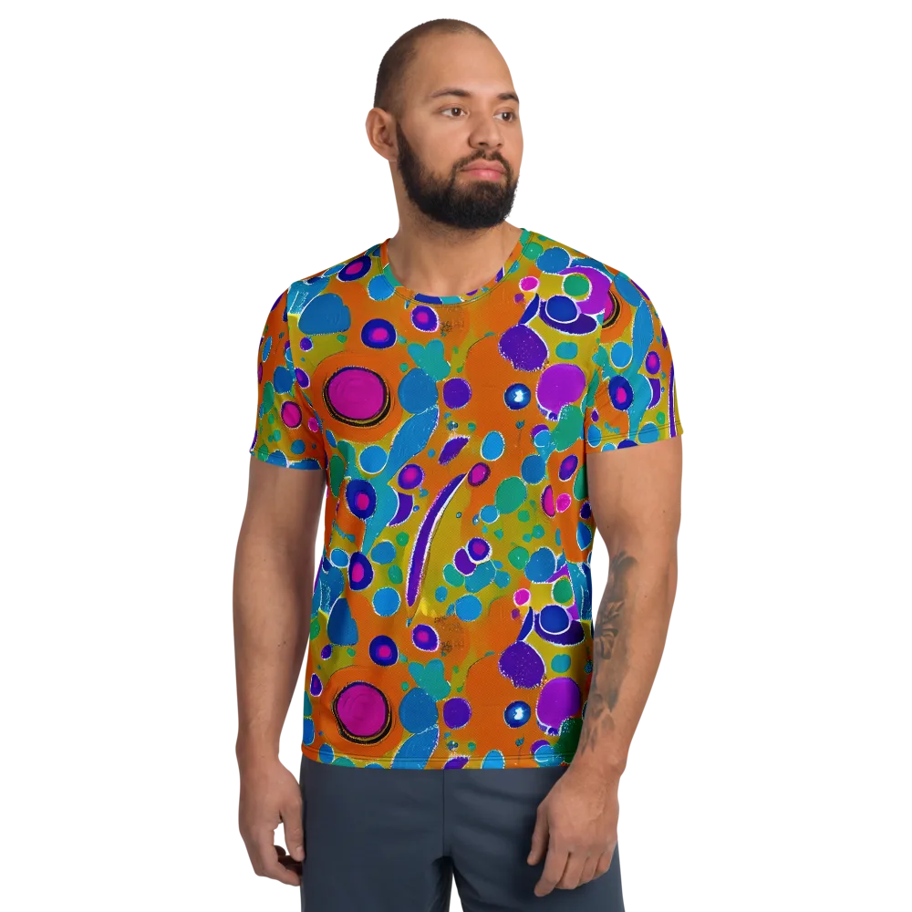 Chromatic Splash on Men's Athletic T-Shirt — Front