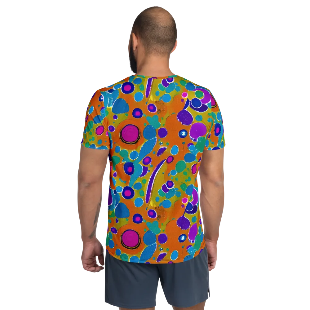 Chromatic Splash on Men's Athletic T-Shirt — Back