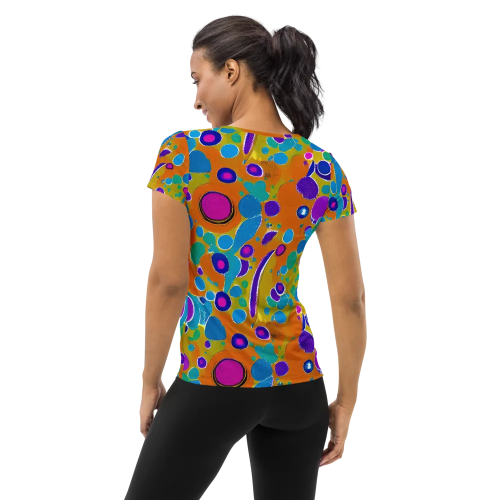 Chromatic Splash on Women's Athletic T-Shirt — Back