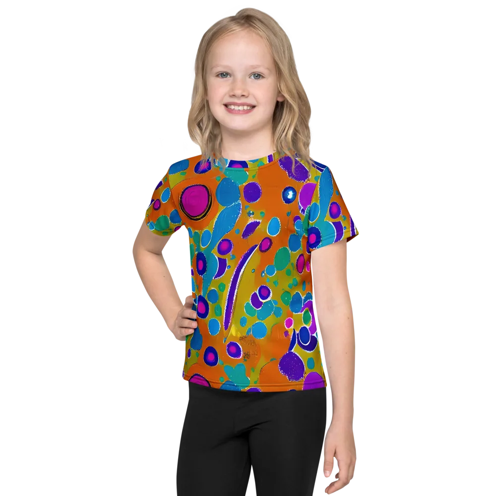 Chromatic Splash on Kids Crew Neck T-Shirt — Front
