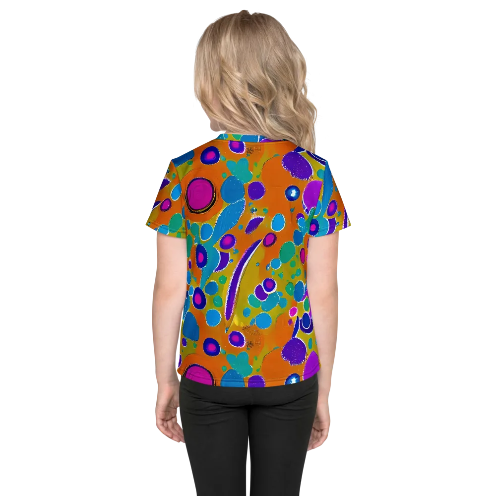 Chromatic Splash on Kids Crew Neck T-Shirt — Back