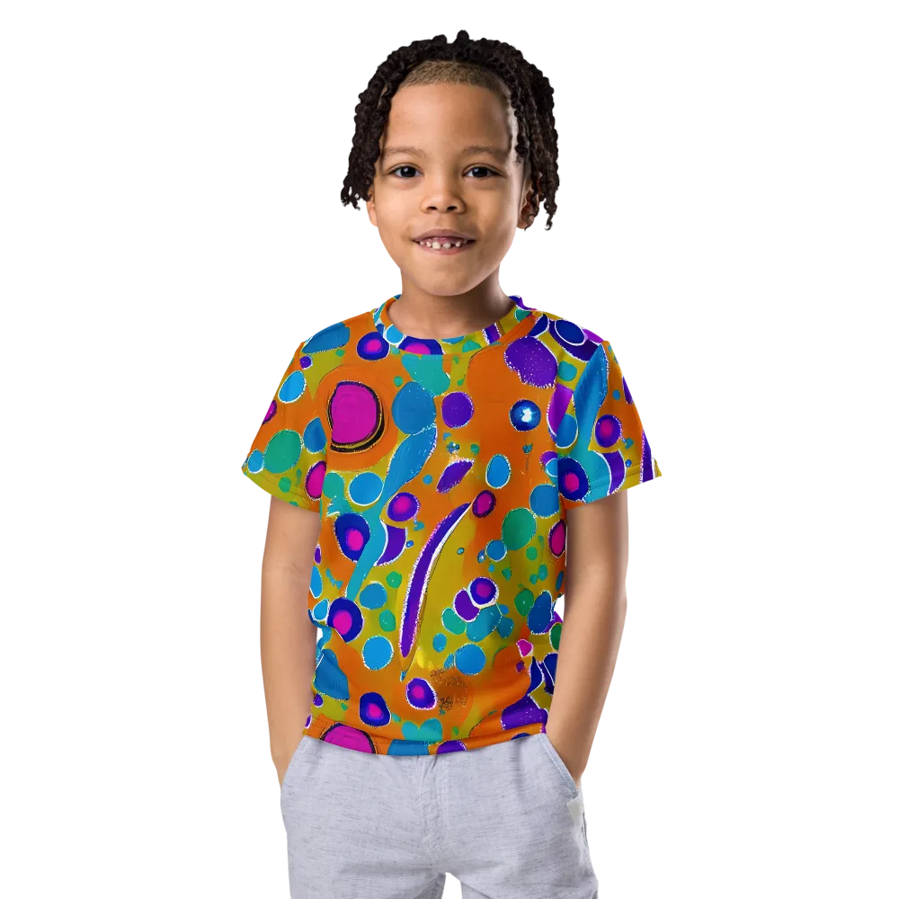Chromatic Splash on Kids Crew Neck T-Shirt — Front