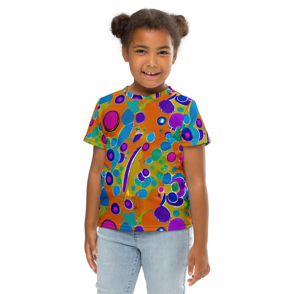 Chromatic Splash on Kids Crew Neck T-Shirt — Front