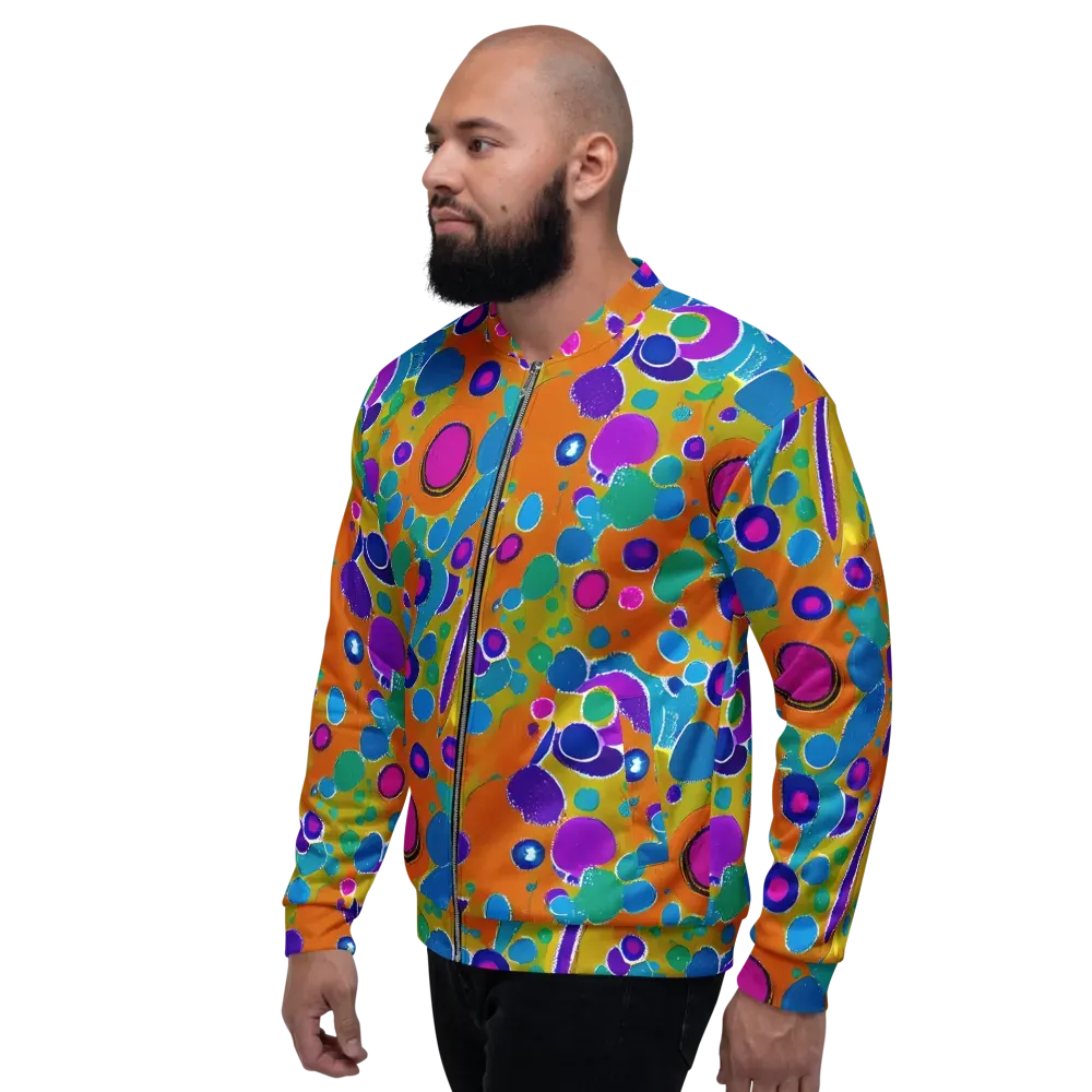 Chromatic Splash on Bomber Jacket — Left