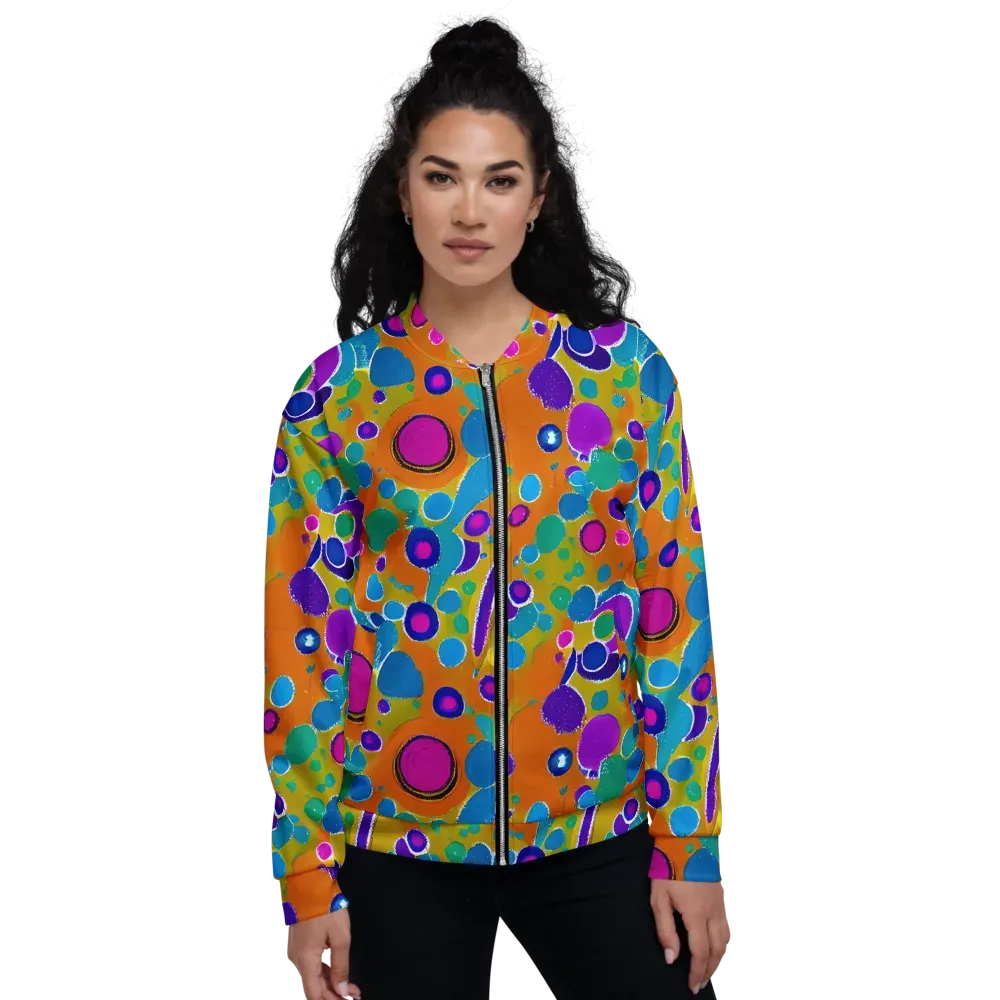 Chromatic Splash on Bomber Jacket — Front