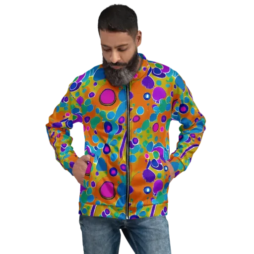 Chromatic Splash on a Bomber Jacket