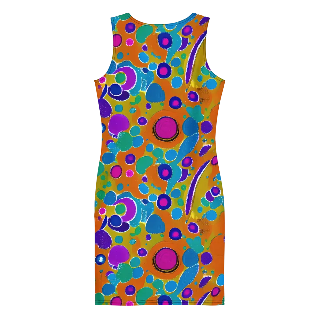 Chromatic Splash on Bodycon Dress — Back
