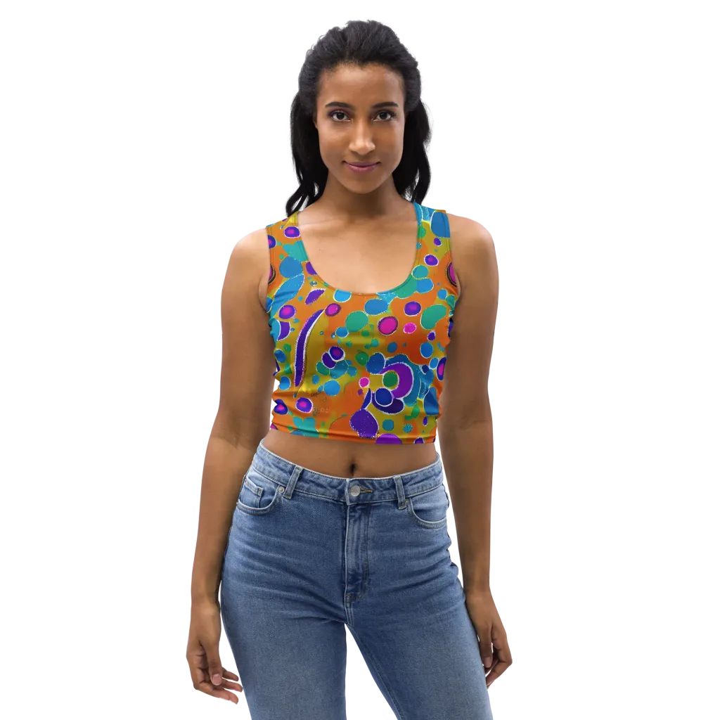Chromatic Splash on Crop Top — Front