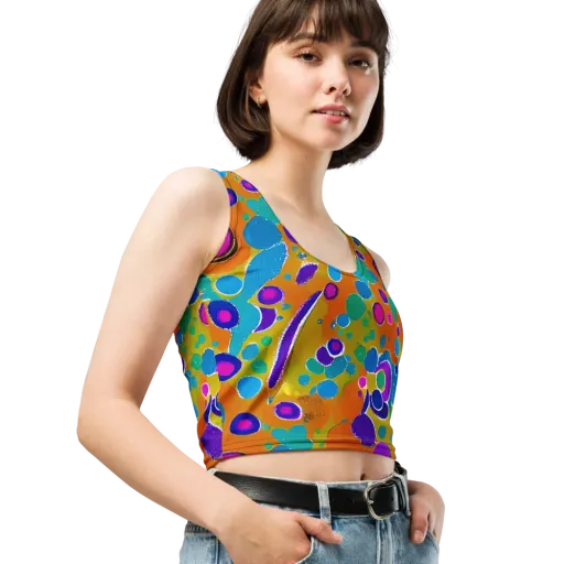 Chromatic Splash on a Crop Top