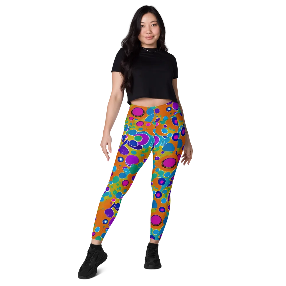 Chromatic Splash on Leggings with Pockets — Front