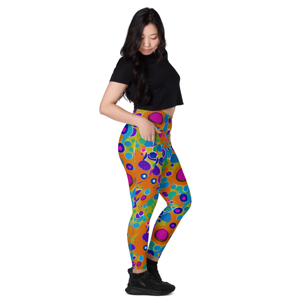 Chromatic Splash on Leggings with Pockets — Right
