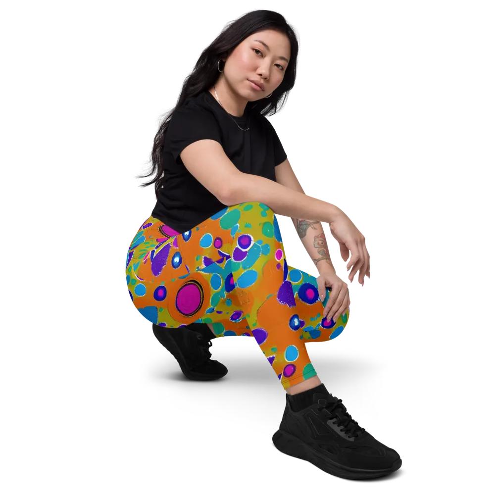 Chromatic Splash on Leggings with Pockets — Right Front