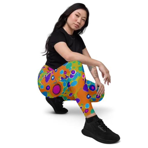 Chromatic Splash on a Leggings with Pockets