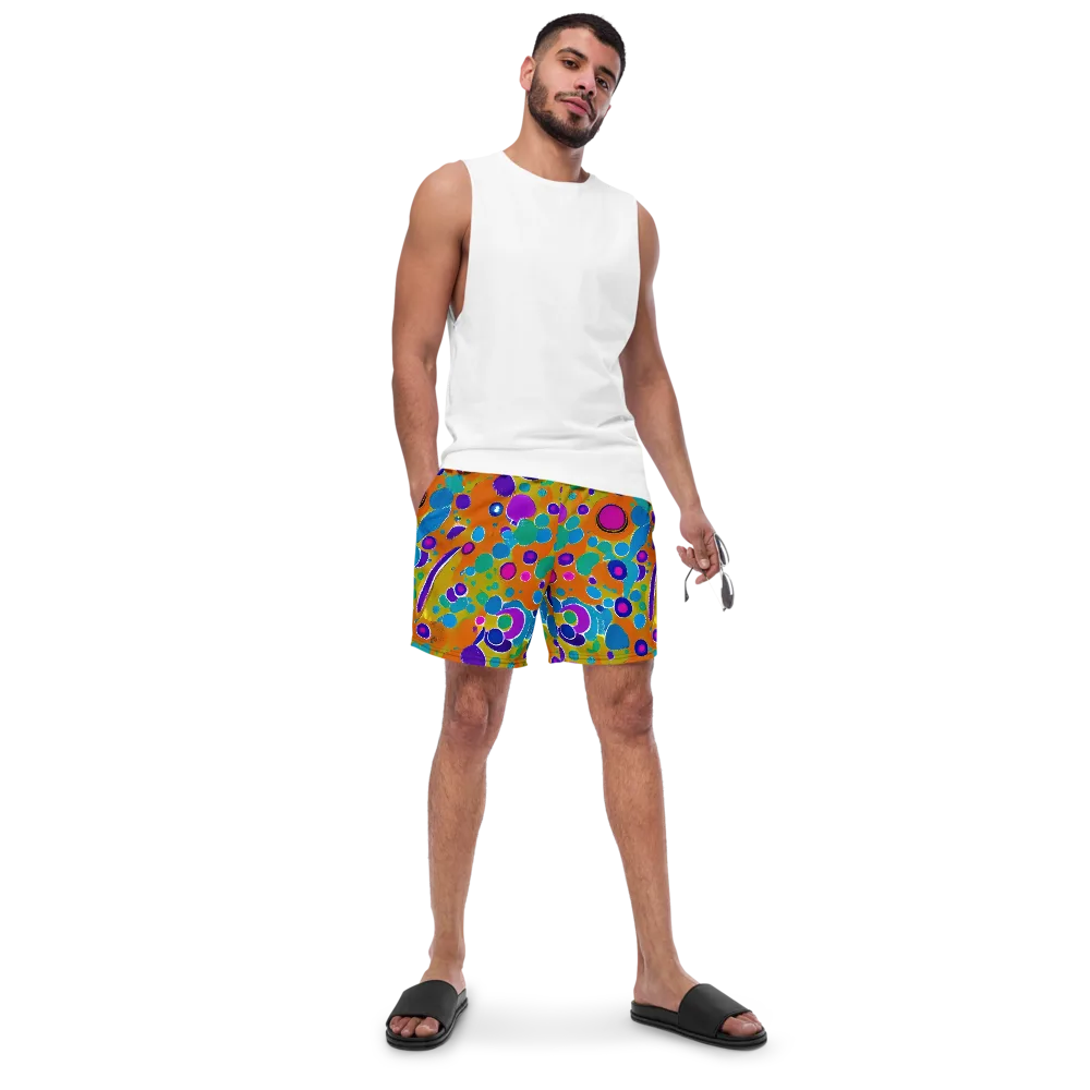 Chromatic Splash on Swim Trunks — Front