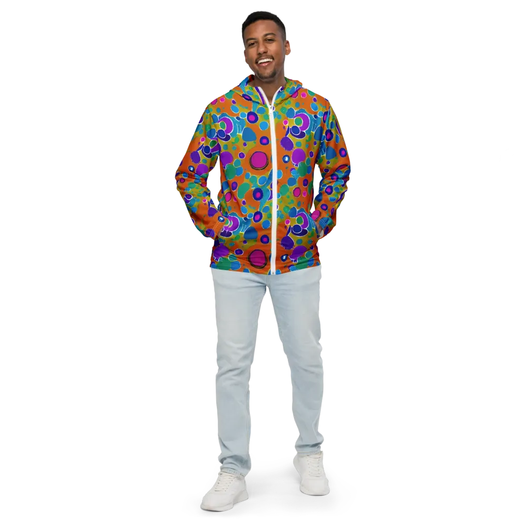 Chromatic Splash on Men's Windbreaker — Front