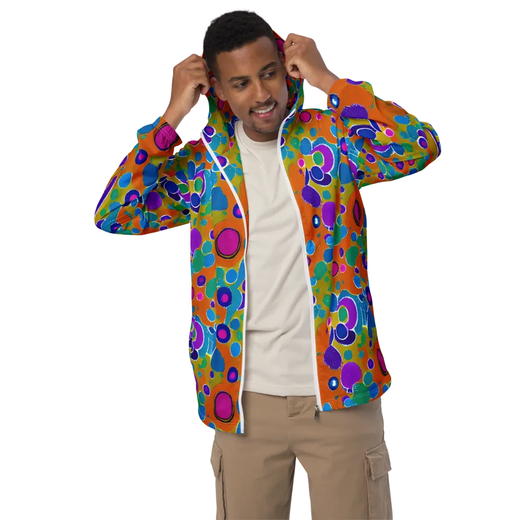 Chromatic Splash on Men's Windbreaker — Front