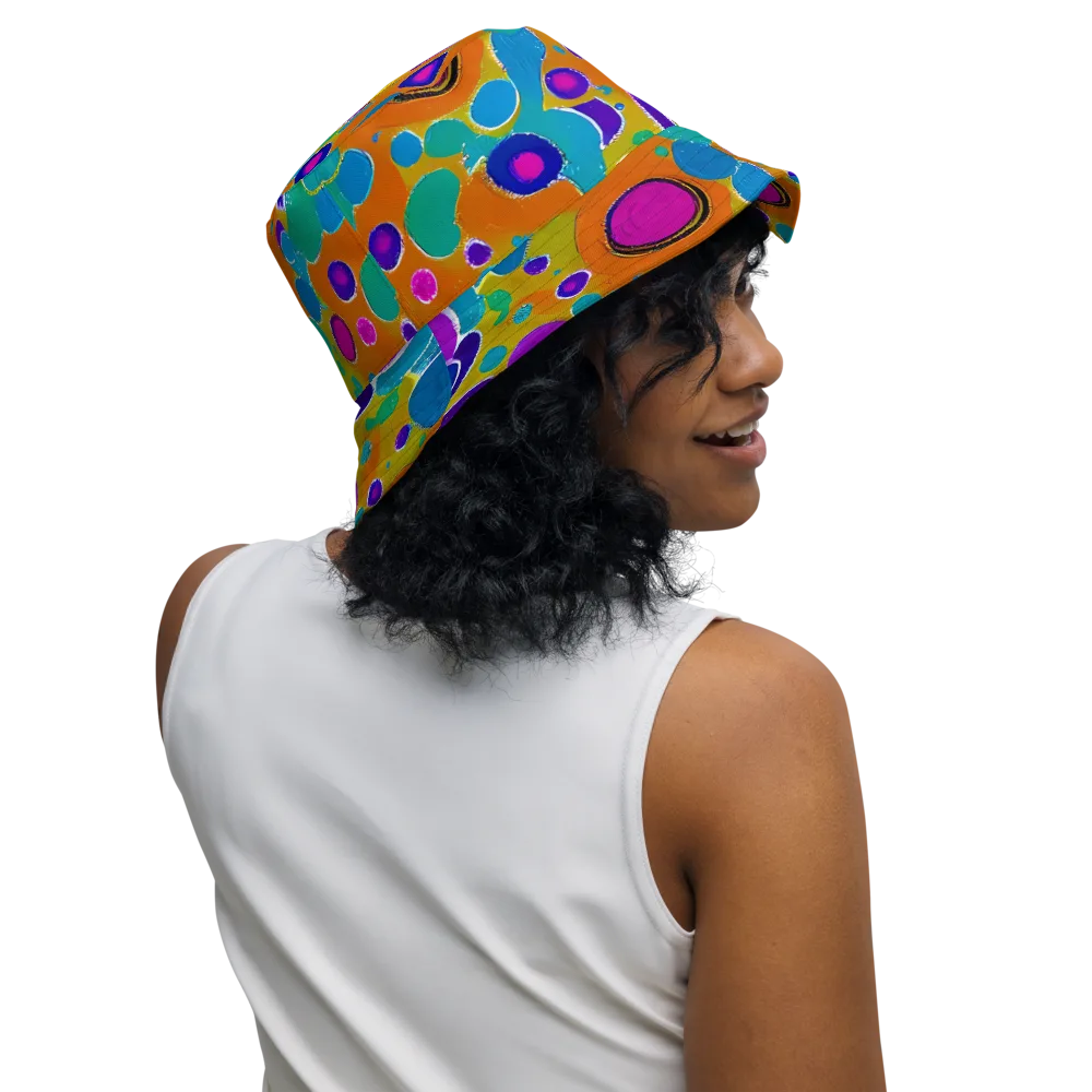 Chromatic Splash on Reversible Bucket Hat — Right Outside