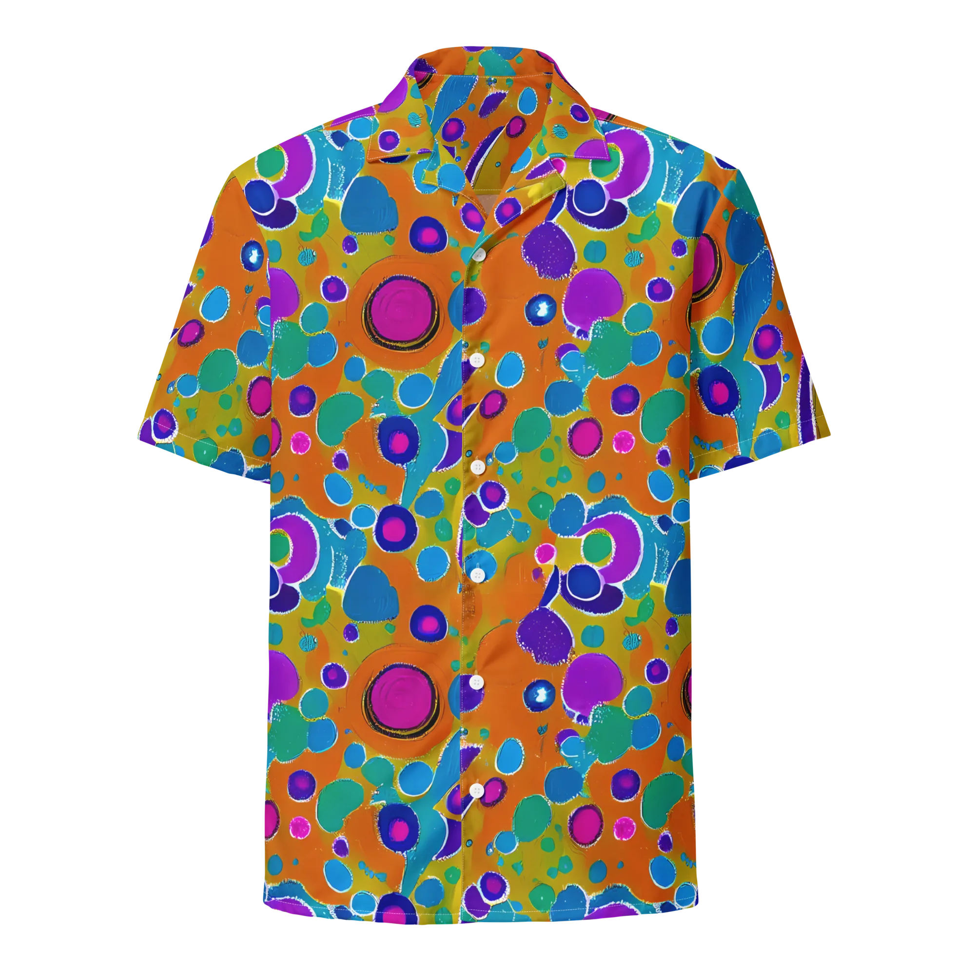 Chromatic Splash on Button Shirt — Front