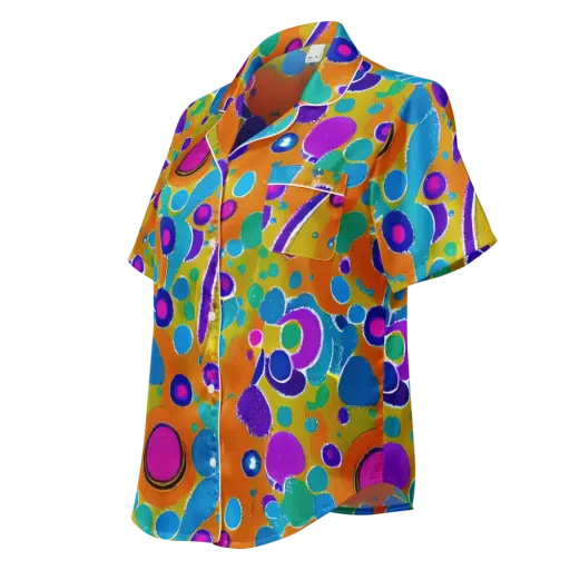 Chromatic Splash on a Women's Short Sleeve Pajama Top