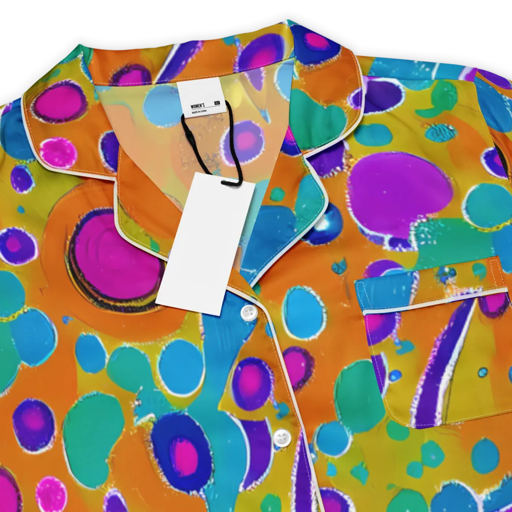 Chromatic Splash on Women's Short Sleeve Pajama Top — Product details