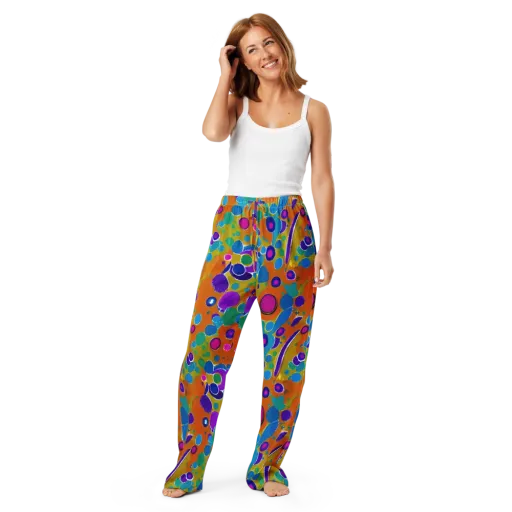Chromatic Splash on a Women's Pajama Pants