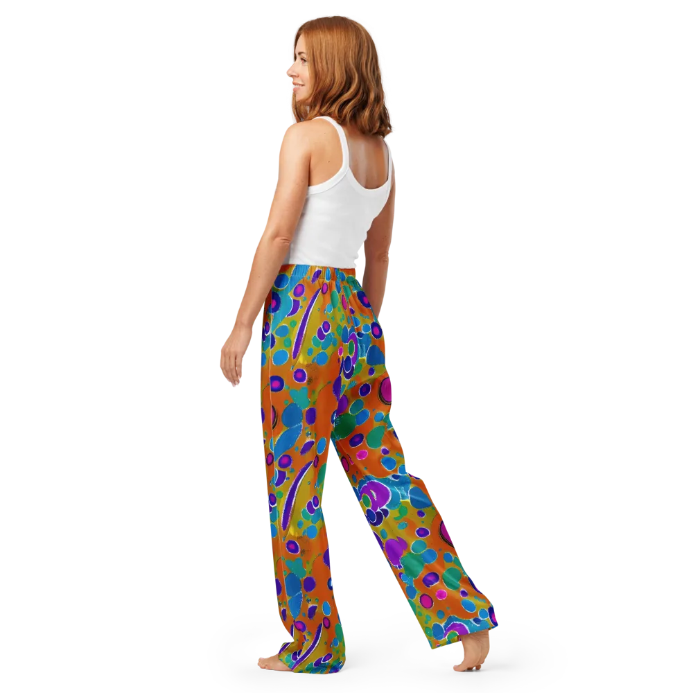 Chromatic Splash on Women's Pajama Pants — Back