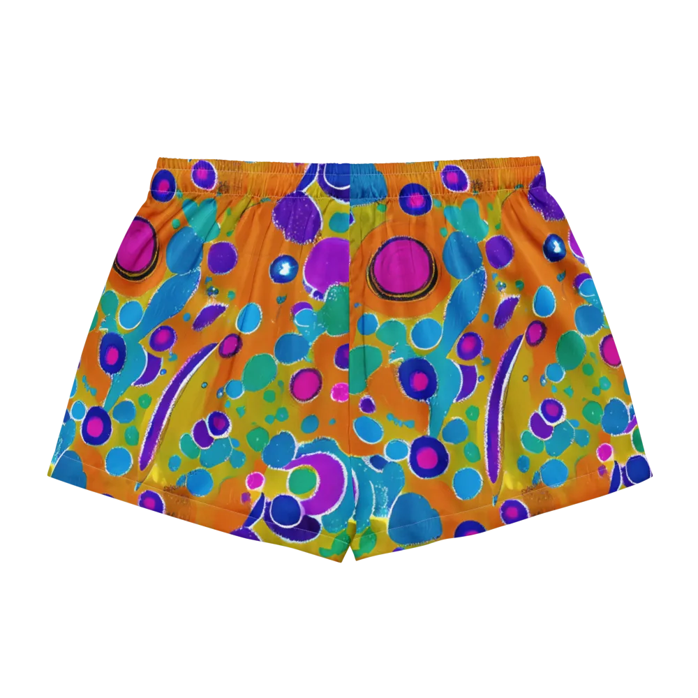 Chromatic Splash on Women's Pajama Shorts — Back