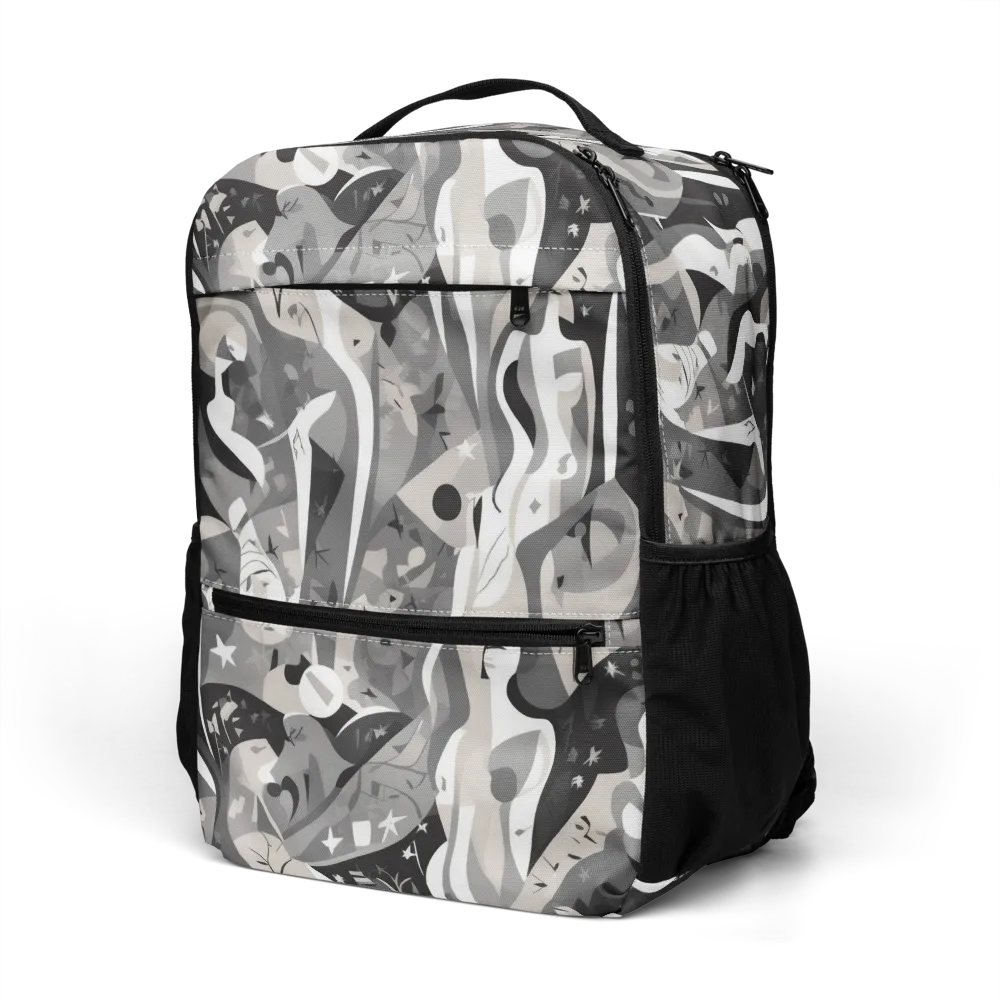 Moonlit Figures on Utility Backpack — Left Front