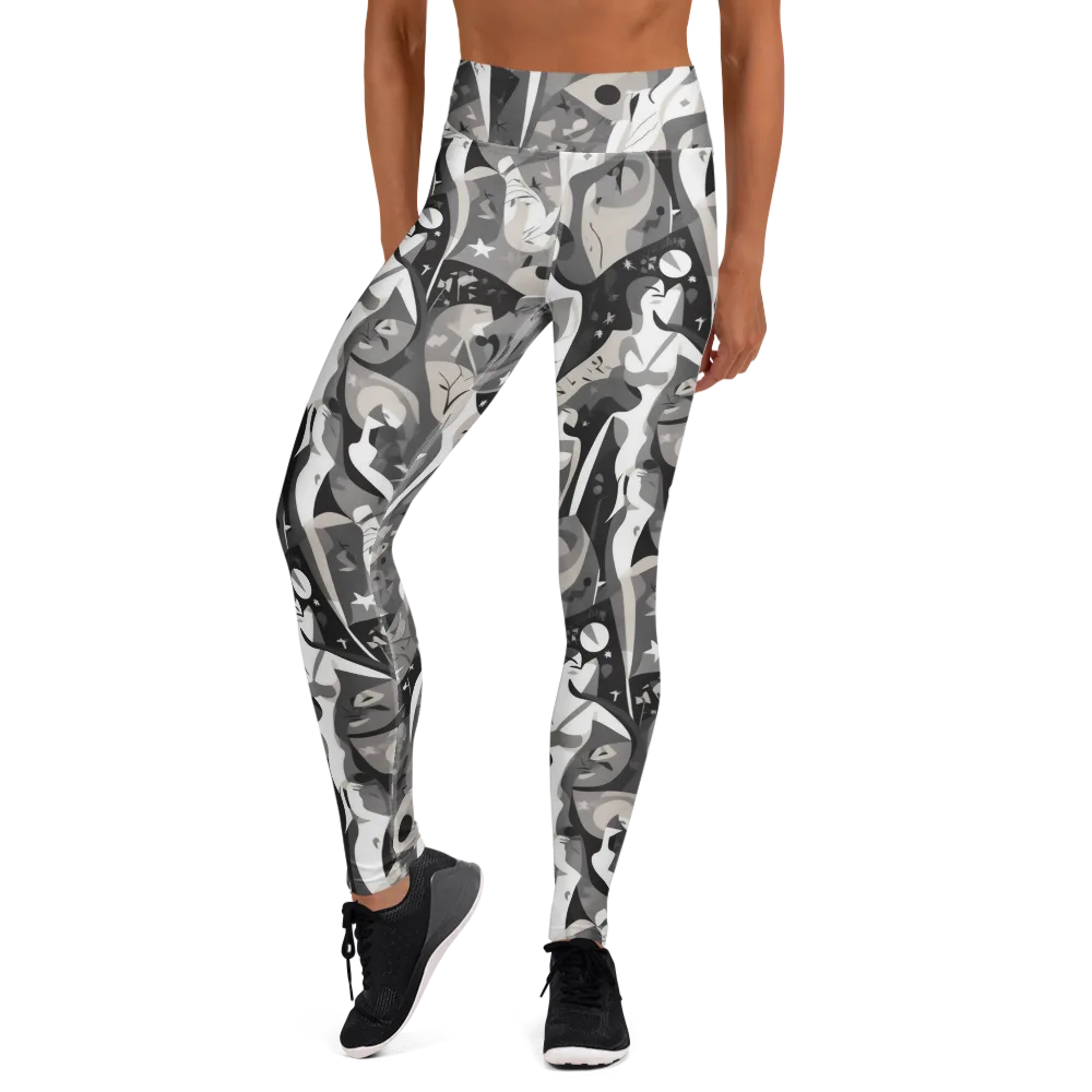 Moonlit Figures on Yoga Leggings — Front