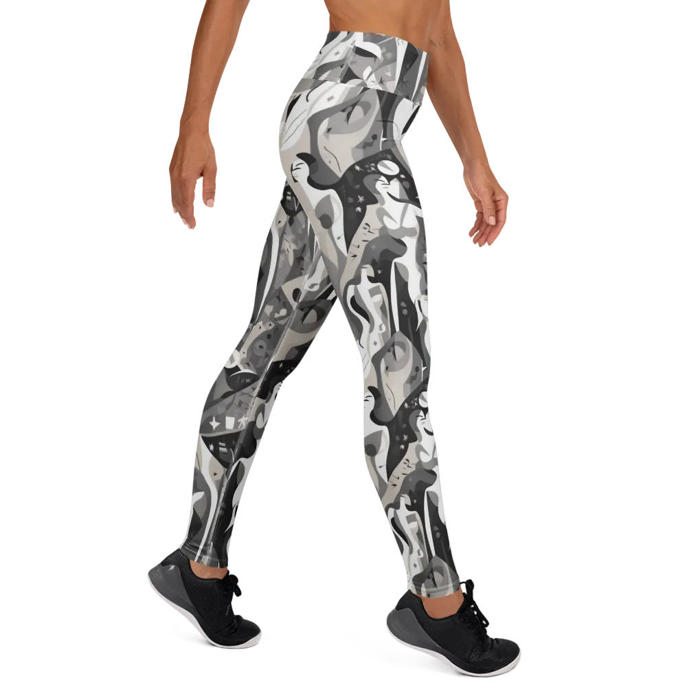 Moonlit Figures on Yoga Leggings — Right