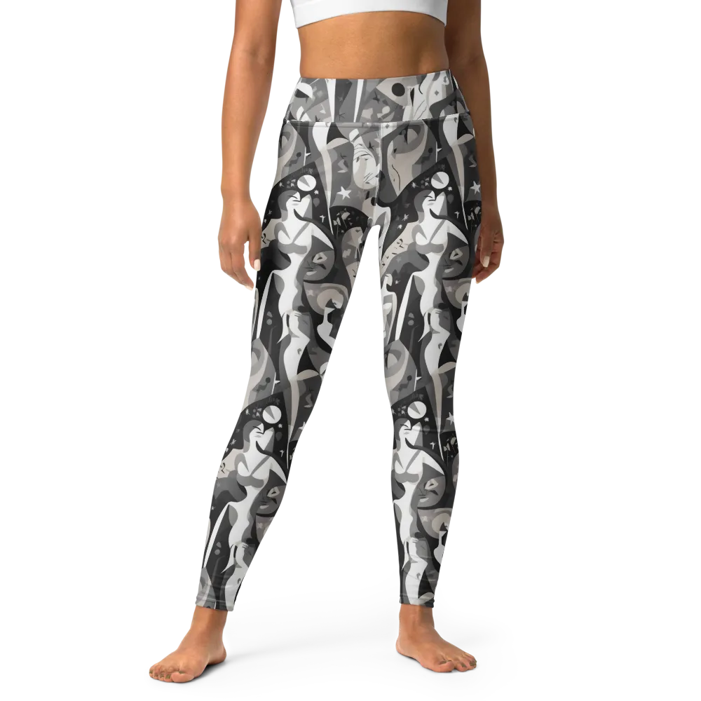 Moonlit Figures on Yoga Leggings — Front