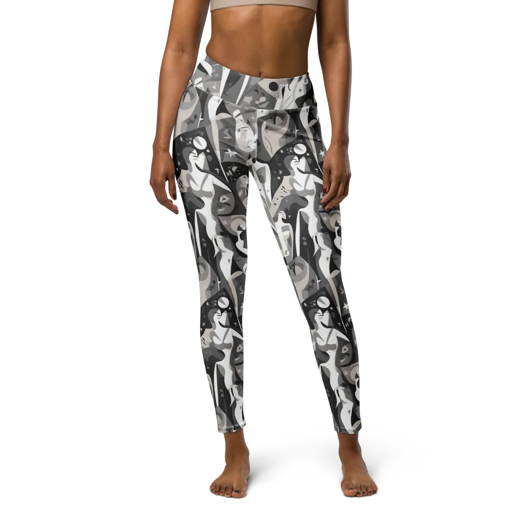 Moonlit Figures on Yoga Leggings — Front