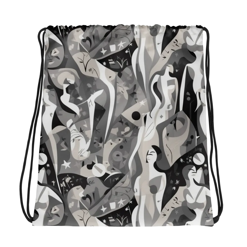 Moonlit Figures on Drawstring Bag — Photo