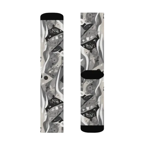 Moonlit Figures on a Socks