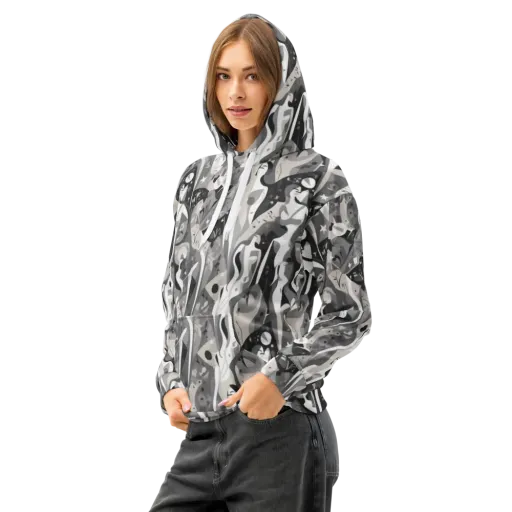 Moonlit Figures on a Cotton Hoodie
