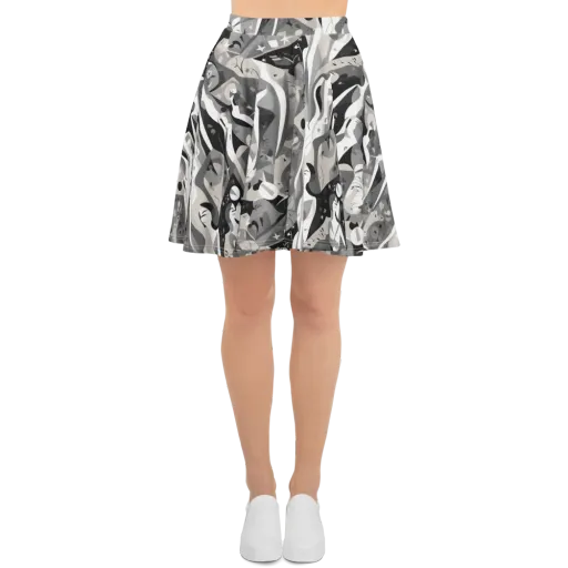 Moonlit Figures on a Skater Skirt
