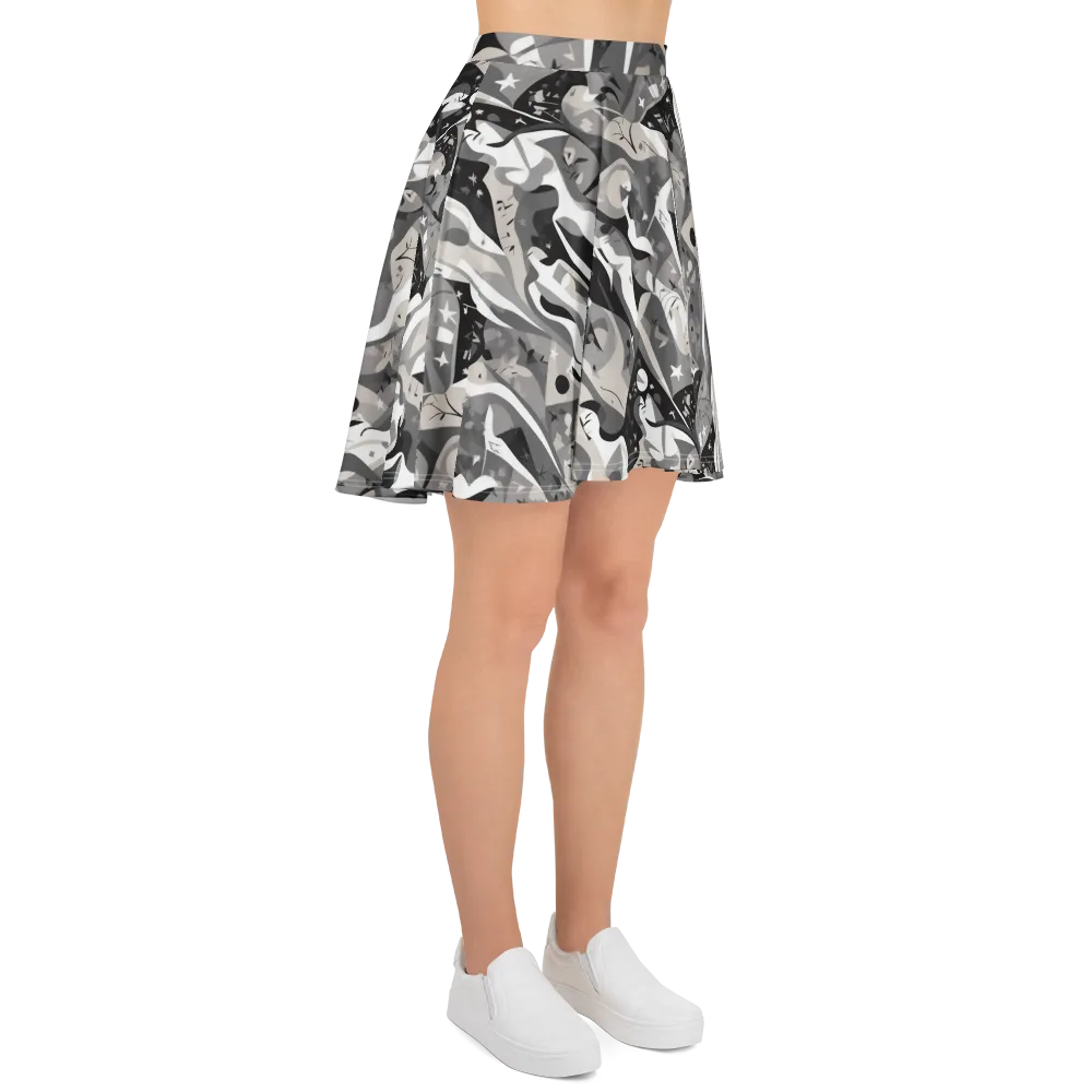 Moonlit Figures on Skater Skirt — Right