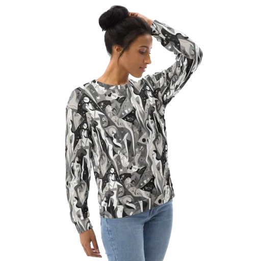 Moonlit Figures on a Sweatshirt