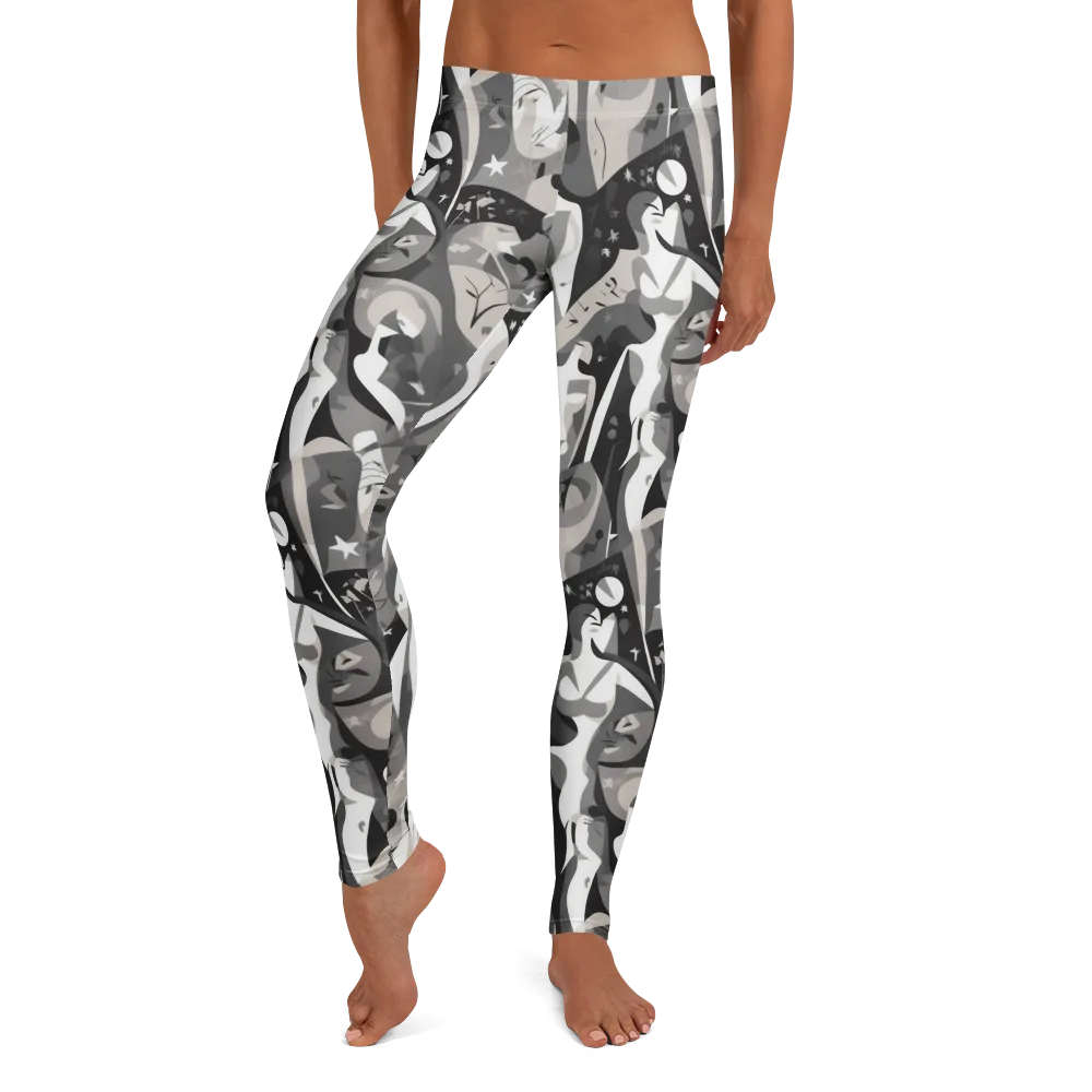 Moonlit Figures on Leggings — Front