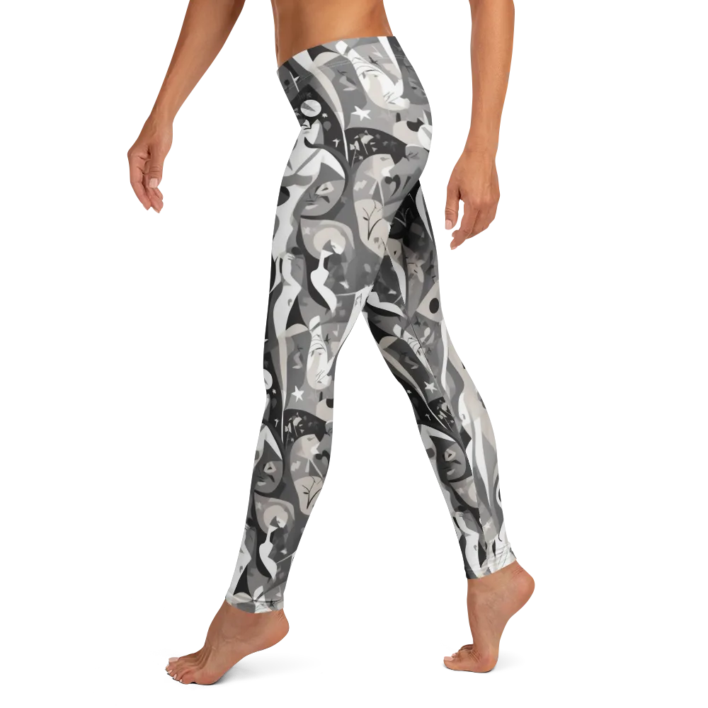 Moonlit Figures on Leggings — Left