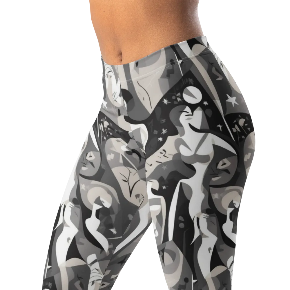 Moonlit Figures on Leggings — Left Front
