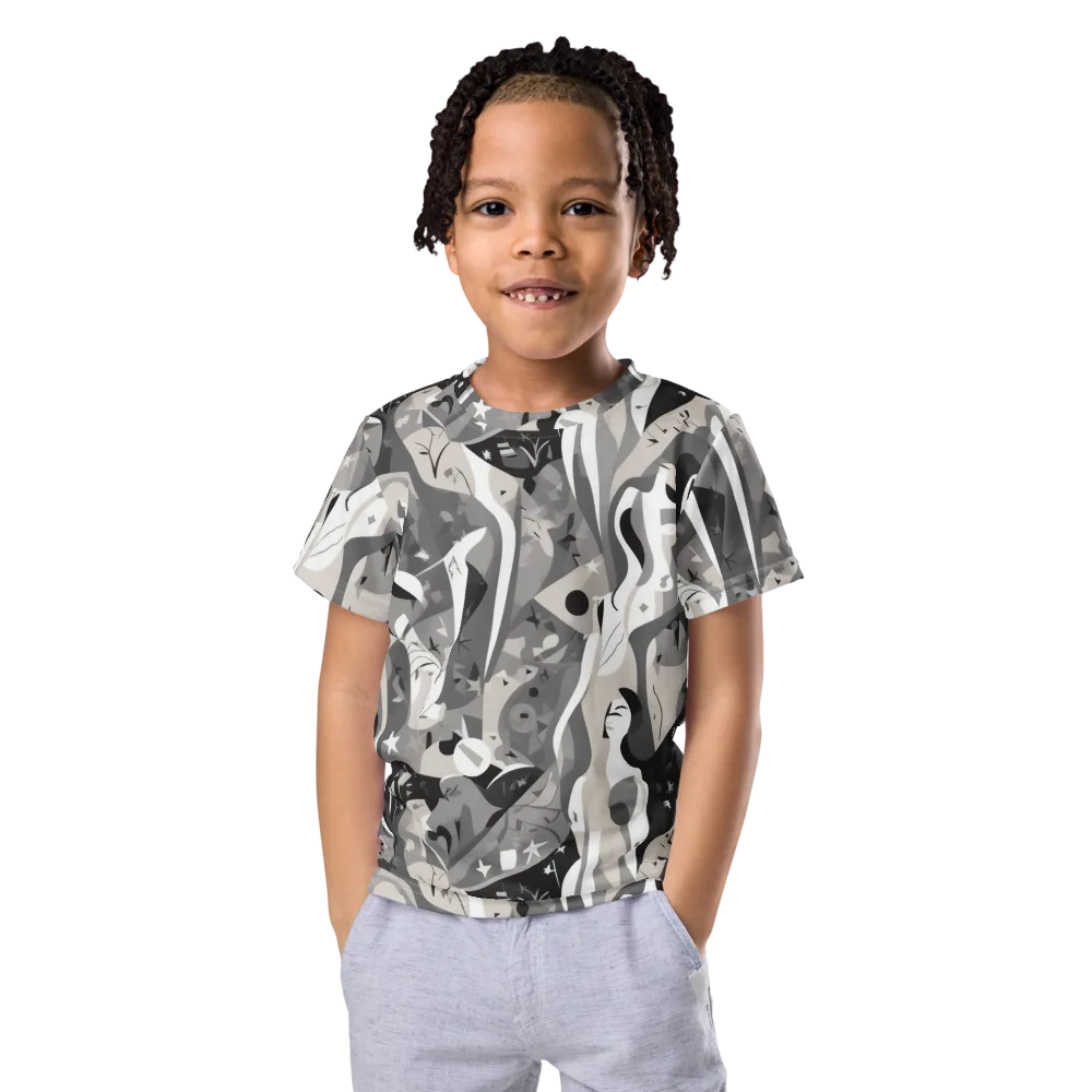 Moonlit Figures on Kids Crew Neck T-Shirt — Front