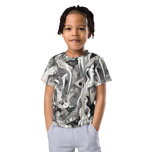 Moonlit Figures on a Kids Crew Neck T-Shirt