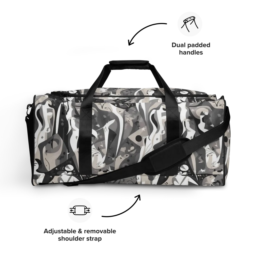 Moonlit Figures on Duffle Bag — Front